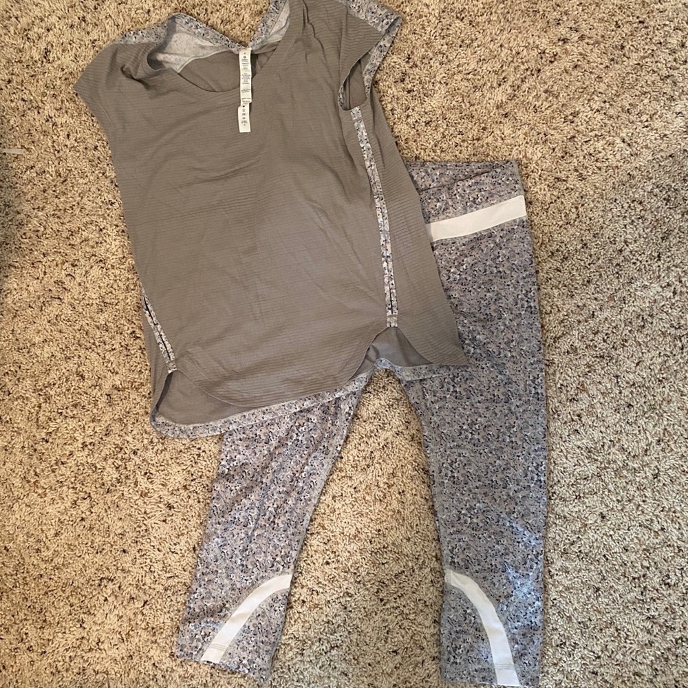 Lululemon crop pants and shirt - size 6